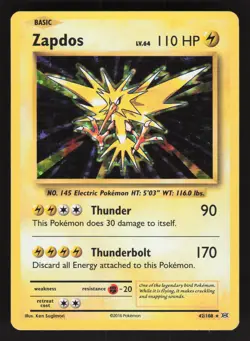 Zapdos 42/108 Holo Rare Pokemon TCG XY - Evolutions LP - Image 1