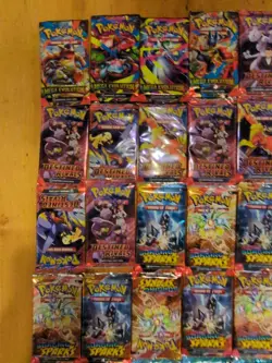 Pokemon Card Lot 36 Booster Packs sealed Destined Rivals Mega Journey Surging Sp - Image 2