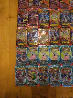 Pokemon Card Lot 36 Booster Packs sealed Destined Rivals Mega Journey Surging Sp - Image 5