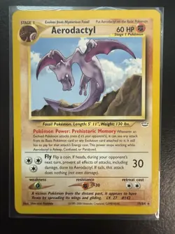 Pokemon TCG Aerodactyl Neo Revelation Card 15/64 Unlimited Rare NM - Image 1