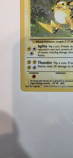 Raichu 14/102 Pokemon Card Base Set Holo Rare Mint Condition - Image 5