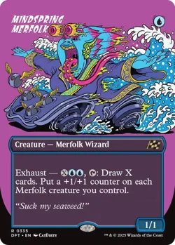 FOIL * Mindspring Merfolk (Borderless) - Aetherdrift (DFT) - Image 1