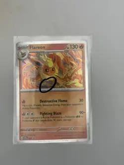*SWIRL* Flareon Pokemon Scarlet & Violet SVP 167 Cosmos Holo Black Star Promo - Image 1