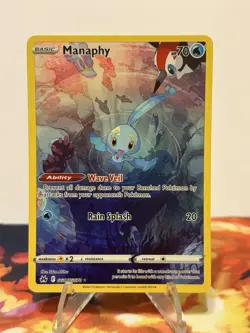 Pokemon TCG Manaphy GG06/GG70 Crown Zenith: Galarian Gallery Full Art Holo NM - Image 1