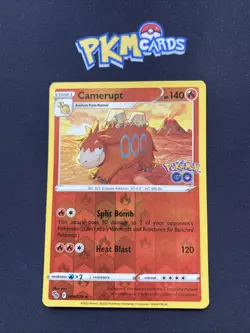 Pokemon TCG Camerupt Pokemon Go 014/078 Reverse Holo LP. - Image 1