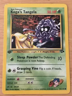 Pokemon TCG Koga's Tangela Gym Challenge 81/132 1st Edition Basic 50 HP English - Image 1