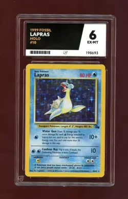 POKEMON LAPRAS fOSSIL HOLO 1999 10/62 Ace 6 ref292 - Image 1
