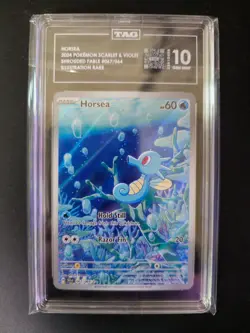 Pokemon Horsea Illustration 067/064 Shrouded Fable TAG 10 - Image 1