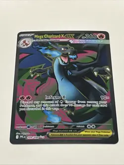 Pokemon TCG - Phantasmal Flames - Mega Charizard X Ex 109/094 SR Full Art NM - Image 1