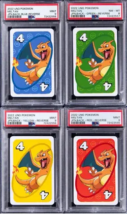 2022 UNO Pokemon Japanese Charizard PSA-Graded Complete Set (4 Different) - Image 1