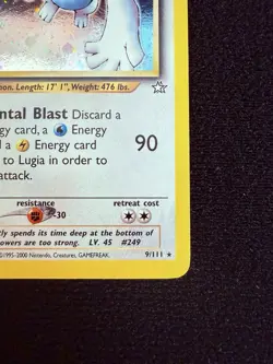 2000 Lugia 9/111 Neo Genesis Holo Rare Vintage Pokemon TCG WoTC - Image 4