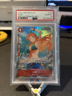 PSA 10 One Piece TCG Nami OP01 Romance Dawn OP01-016 Korean Alternate (Alt) Art - Image 1