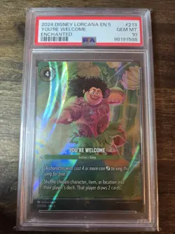 Disney Lorcana Shimmering Skies Your're Welcome 213/204 Enchanted PSA 10 GEM MT - Image 1