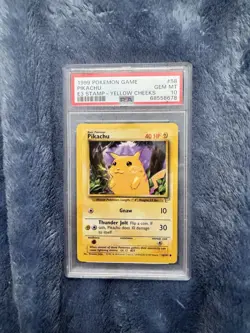Pokemon TCG E3 Stamped Pikachu Card 58/102 1999 Base Set - Image 1