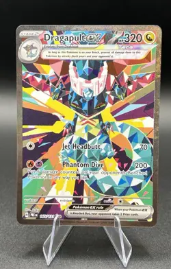 Pokemon Prismatic Evolutions Holo Rare Card Dragapult EX 165/131 - Image 1