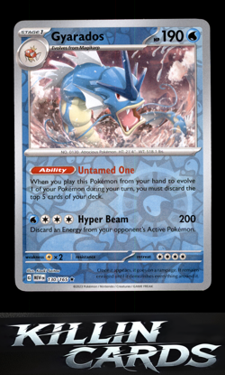 Reverse Holofoil Gyarados 130/165 Rare SV: Scarlet & Violet 151 Pokemon Card NM - Image 1