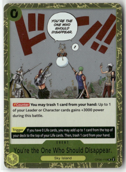 YOURE THE ONE WHO SHOULD DISAPPEAR OP06-115 Foil One Piece TCG Anime Card - Image 1