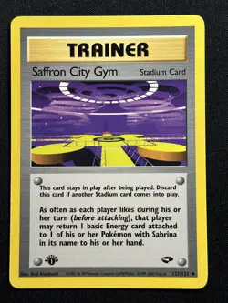 Saffron City Gym 1st Edition Gym Challenge 122/132 LP-NM Pokemon Card - Image 1