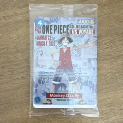 Bandai Namco One Piece US Voyage Monkey D. Luffy Character Card ST01-001 Rutgers - Image 1