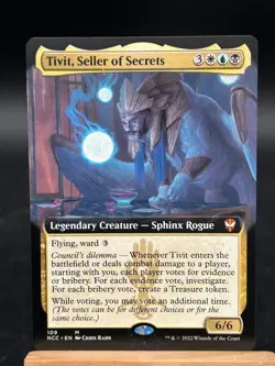 Lightly Played, English - 1 x MTG Tivit, Seller of Secrets - Extended Art - Image 1