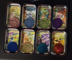*EMPTY* Pokemon Prismatic Envolution Mini Tin Set, eeveelutions , art and coins - Image 1