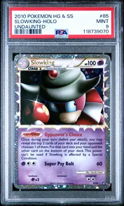 2010 POKEMON UNDAUNTED SLOWKING PRIME #85 ULTRA RARE PSA 9 MINT #118739070 - Image 1