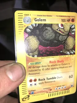 Pokemon GOLEM 14/165 Holo Rare LP Expedition TCG e-Reader - Image 1