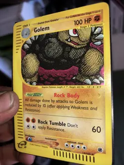 Pokemon GOLEM 14/165 Holo Rare LP Expedition TCG e-Reader - Image 3