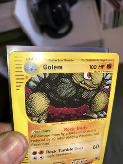 Pokemon GOLEM 14/165 Holo Rare LP Expedition TCG e-Reader - Image 5