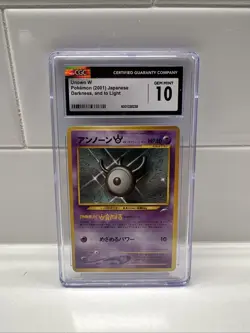 Pokemon Unown W - #201 Darkness and to Light (Japanese) 2001 CGC Gem Mint 10 - Image 1