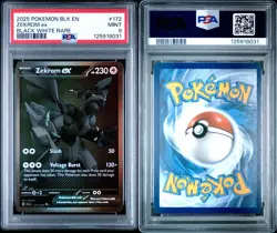 2025 POKEMON BLK EN-BLACK BOLT BLACK WHITE RARE #172 ZEKROM EX PSA 9 - Image 3