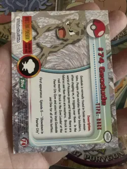 Topps Pokemon TV Animation Blue Logo 1st Edition Mint Non Holo #74 Geodude - Image 2