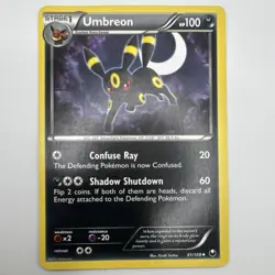 Pokemon Umbreon 61/108 Dark Explorers Uncommon Stage 1 HP100 Confuse Ray - Image 1