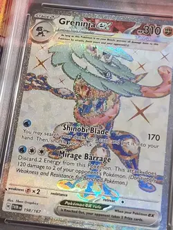 Pokemon TCG Greninja EX Twilight Masquerade Ultra Rare Full Art #198/167 PSA 9 - Image 2