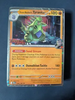 Pokemon Destined Rivals B&B Deck Team Rocket’s Tyranitar Stamped Promo - Sealed - Image 1