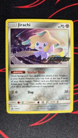 Pokemon TCG Jirachi SM161 Team Up Pre-Release Promo - Image 3