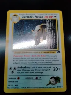 Pokemon TCG Giovanni's Persian 8/132 Gym Challenge Holo Rare MP - Image 1
