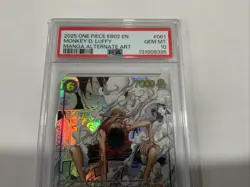 2025 ONE PIECE MANGA ALTERNATE ART EB02-061 MONKEY D. LUFFY PSA 10 - Image 4