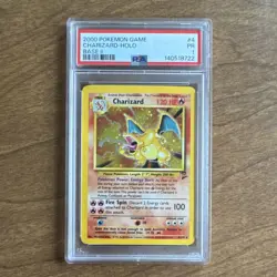 Pokemon Charizard Holo Base Set 2 4/130 PSA 1 Rare English TCG Card 2000 - Image 1
