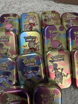 Lot Of 19 Empty Pokemon TCG Scarlet & Violet 151 Empty Mini Tins Card Storage - Image 4