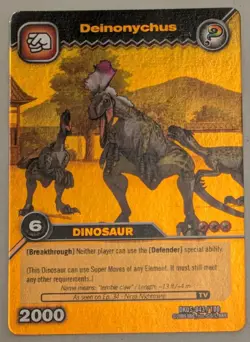 Dinosaur King Card DKDS 043/100 Deinonychus (This Card Is Very Hard To Find) - Image 1