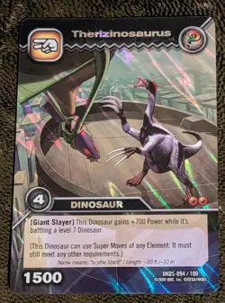 Dinosaur King Card Therizinosaurus DKDS 094/100 collosal rare - Image 1