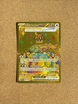 Pokemon TCG Terapagos EX Prismatic Evolutions Card 180/131 Gold PACK FRESH - Image 1