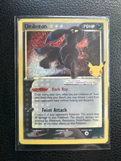 Pokemon TCG Umbreon Gold Star 17/17 Celebrations Classic Collection - Image 1