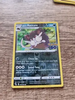 Pokemon Go Alolan Raticate 042/078 Reverse Holo Common - Image 1