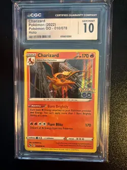 Charizard 010/078 Pokemon GO Holo CGC Gem Mint 10 - Image 1