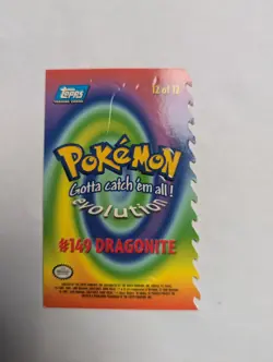 LP 1999 Topps Pokemon the First Movie Dragonite E12 of 12 Die-Cut - Image 2