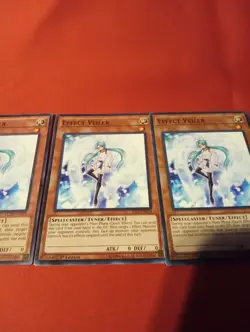 Yugioh 3x Effect Veiler - 1st Common Light Played - Image 3