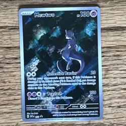 Pokemon Mewtwo Promo Holo Basic Psychic Card 130 HP SVP 052 Bun Toujo - Image 1