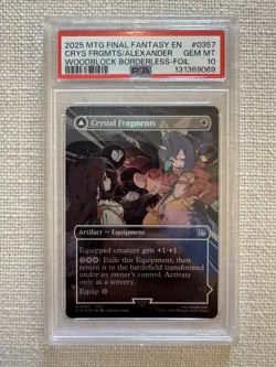 Crystal Fragments - Summon: Alexander Borderless Foil #357 Final Fantasy PSA 10 - Image 1
